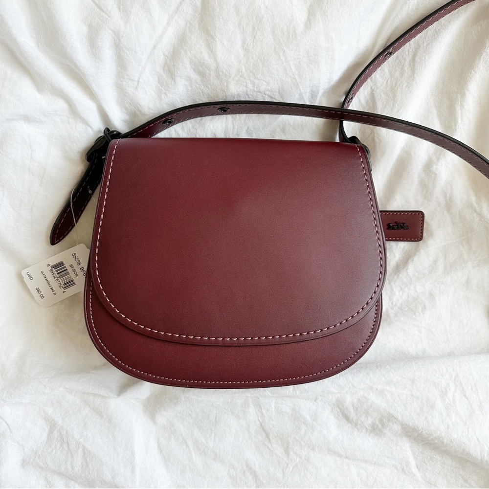 NWT Coach 1941 Saddle 23 Glovetanned Leather Purse Oxblood Red